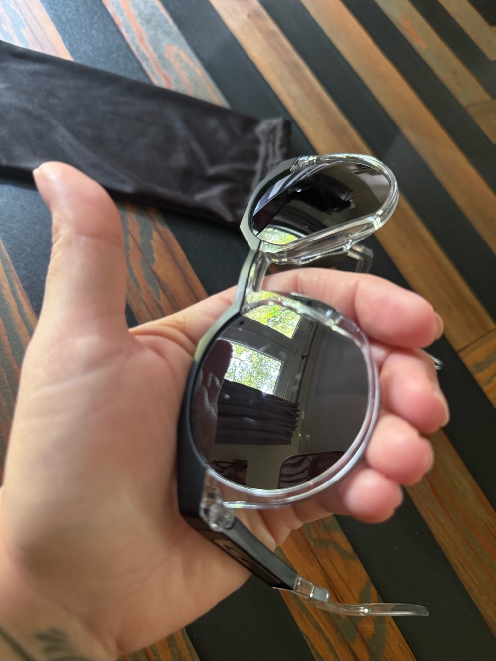 Oakley HSTN Black/Clear Polarized Sunglasses - Picture 11 of 11
